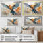 «Teal Dove», impression géométrique sur toile encadrée-91644331-91644335