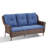Rayla 69" Wide Patio Wicker Outdoor Sofa with Cushions with Cushions-1036333440