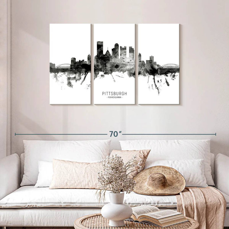 Sébbie, Pittsburgh, Pennsylvanie, horizon X, H 28 po x l 45 po