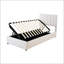 Lit plateforme tapissier simple avec système de rangement hydraulique-721263087