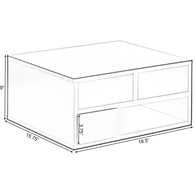 Particle Board Desk Organizer, White