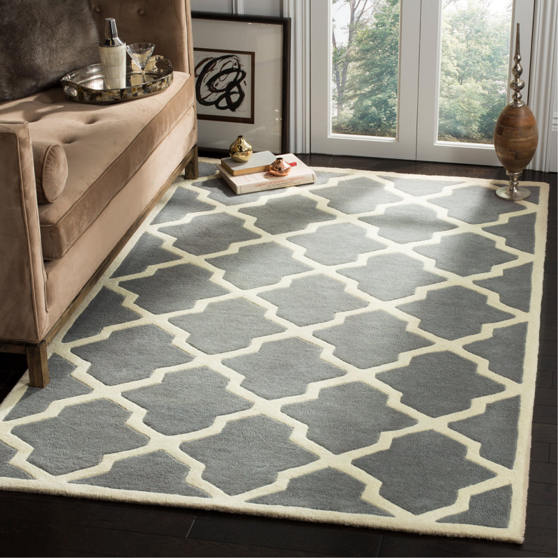 Tapis en laine touffeté à la main Carolene, Rectangle de 5 pi x 8 pi
