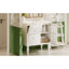 Meuble-lavabo de style rétro avec lavabo en céramique 30 po, meuble-lavabo simple autoportant avec 2 tiroirs, armoire de rangement en bois massif, blanc
