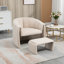 Chaise d'appoint Mid-Century moderne avec repose-pieds-103637066