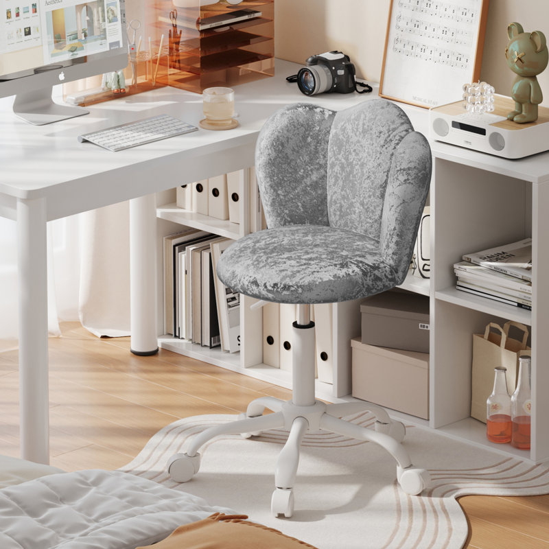 Office Chair, Grey Velvet