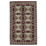 Hand Woven Cotton and Wool Area Rug