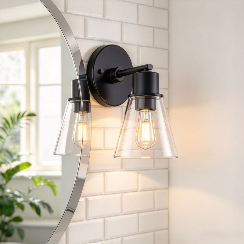 Single Wall Lamp, Matte Black