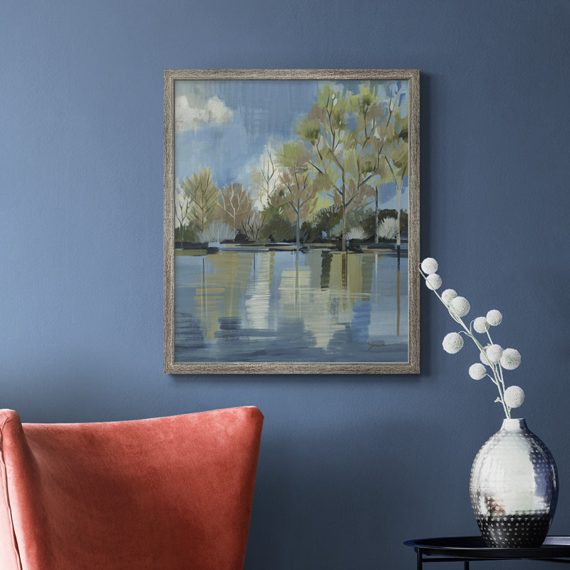 «Enchanted Forest I», reproduction encadrée de qualité supérieure - prête à être accrochée, Toile argent vieillie