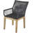 Peyden Jute Rope Handmade Woven Black Accent Chair with Wooden Legs-850835762