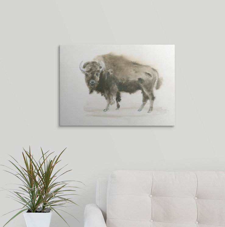 «Buffalo Bill» par Ieuan, reproduction d'art, H 18 po x l 24 po x P 1,25 po, Toile