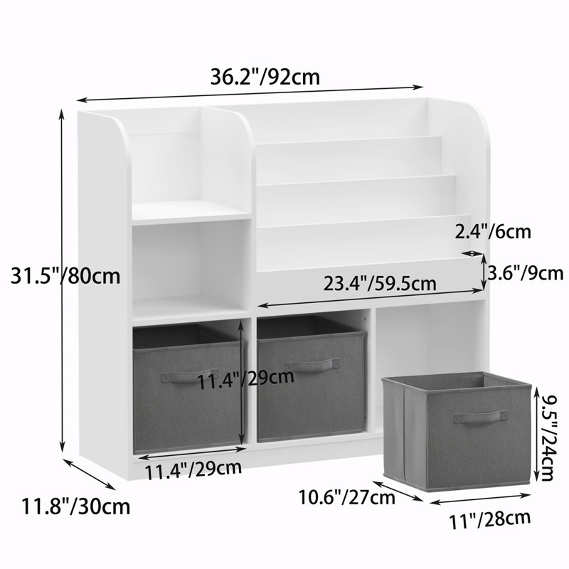Aasha Isabelle & Max Solid Wood Toy Organizer