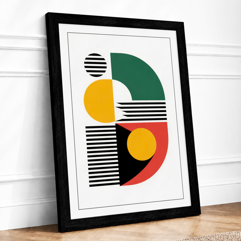 Alphabet Forms Geometric - Print, A2 - 59.4 x 42.0 cm, Black