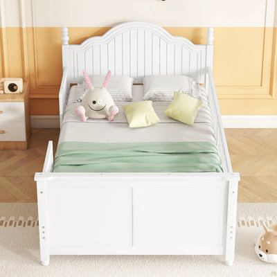 Lit pour enfant Watsons, lit plateforme en bois avec tête et pied de lit Watsons