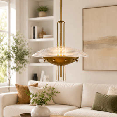 1-Light Adjustable Height Dimmable Pendant