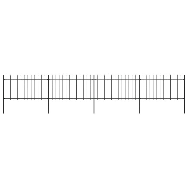 Mizuno 100cm H x 50cm W Black Metal Border Fence