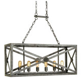 Medallion 6 - Light Kitchen Island Rectangle Pendant