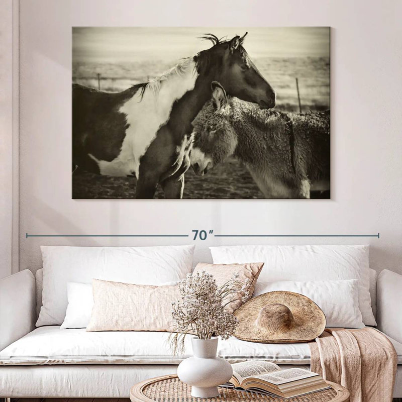 Kissing Horses I, H 34 po x l 51 po