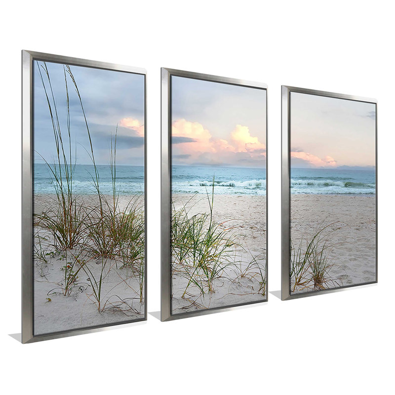 Beach Driftwood - Photographie flottante sur toile, 3 pièces, L 52,5 po x H 33,5 po