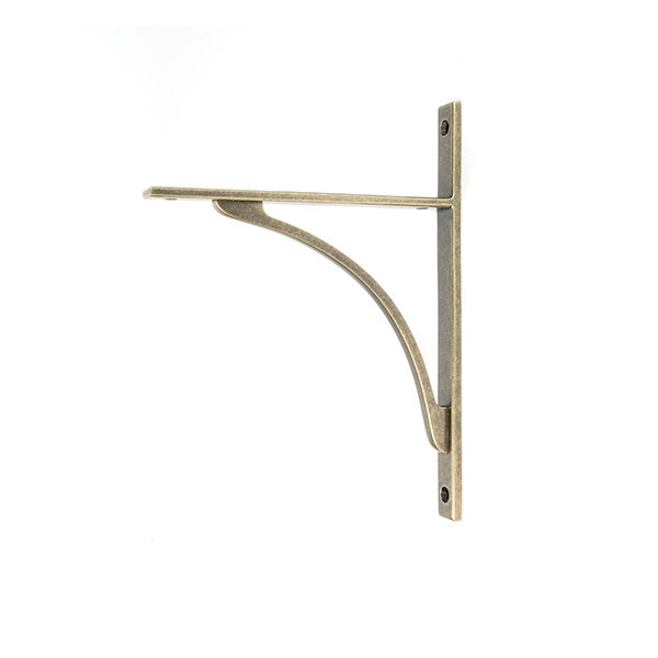 Apperley Shelf Bracket, 26cm H x 7.9cm W x 2cm D, Polished Brass