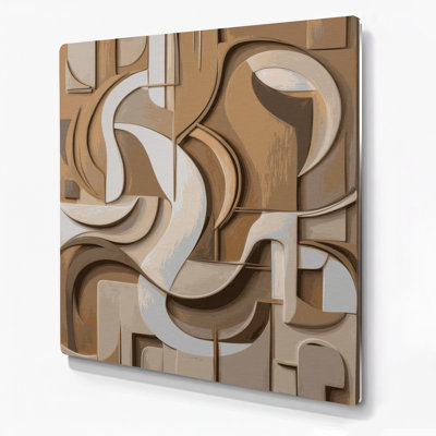 Art mural abstrait 20 figuratives en métal brun