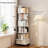 6-Tier 360° Rotating Bookshelf Tower with Storage Drawer and Lockable Wheels-635218142