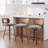 26-Inch Seat Height Mid-Century Modern Bar Stools With Cane Back And Walnut Wood Legs-122060813-122060815