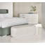 54" Tranquility Upholstered Bench in Bunny Cream Fabric