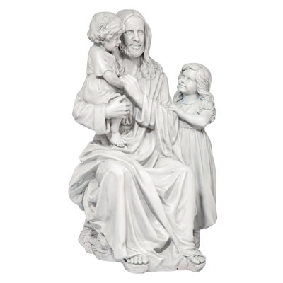 Jesus Loves The Little Children Garden Statue