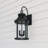 3-Light Outdoor Cylindrical Wall Lantern in Black with Seeded Glass-100662217