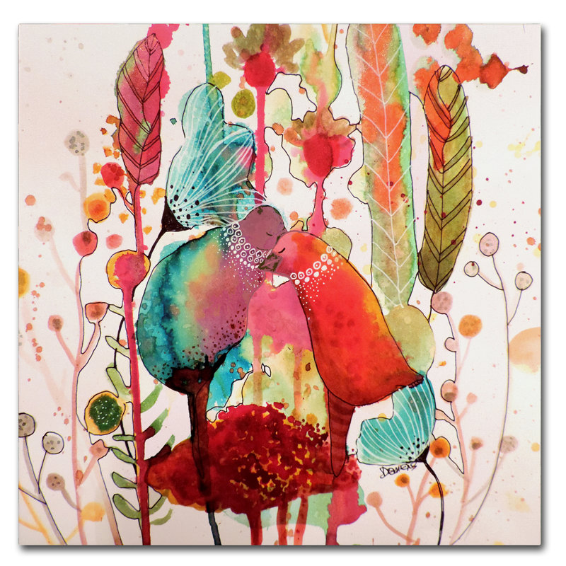 «Les Mots Doux» de Breagh, reproduction sur toile tendue, H 35 po x l 35 po