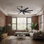 Ariella - Eight Blade Ceiling Fan - Integrated LED - Matte Black Finish - Matte White Blades-238019796-238019799