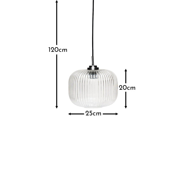 Showstead 1 - Light Single Pendant, Clear, Natural