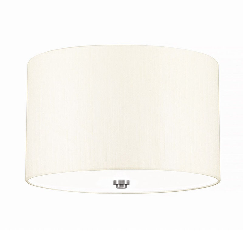 Ausie Semi Flush Mount, 42cm H x 44.5cm W x 41cm D, Brushed Nickel