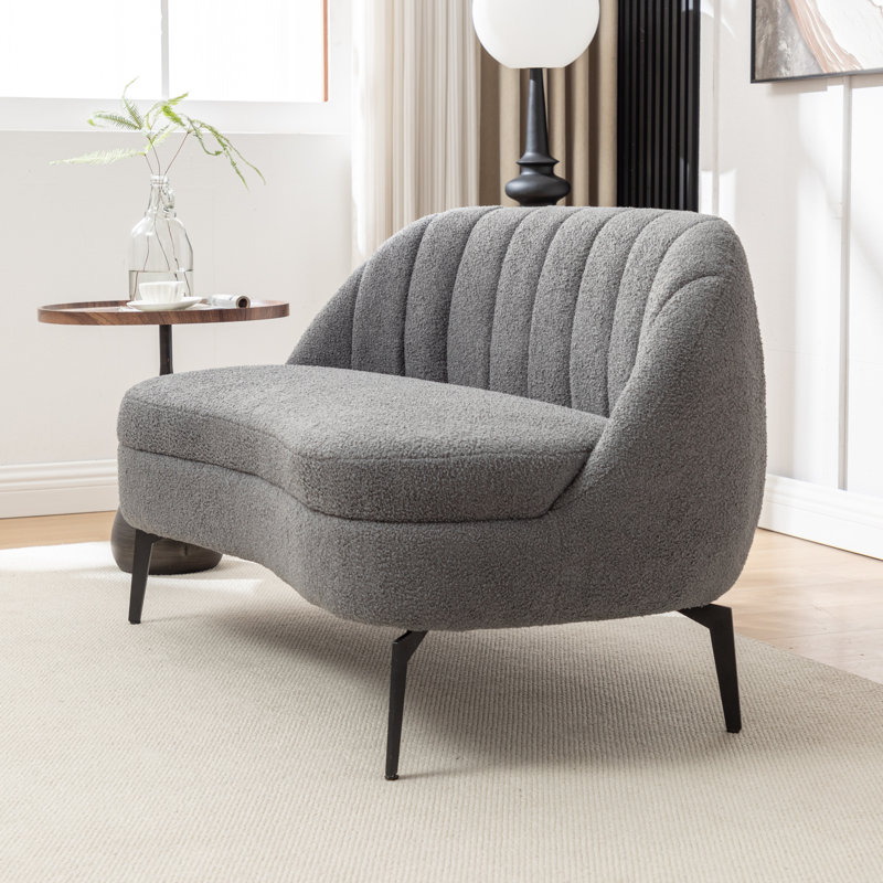 Bula 50'' Upholstered Loveseat, Gray