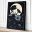 Moonlit Garden Silhouette Botanical - Wrapped Canvas-133588215-133588218