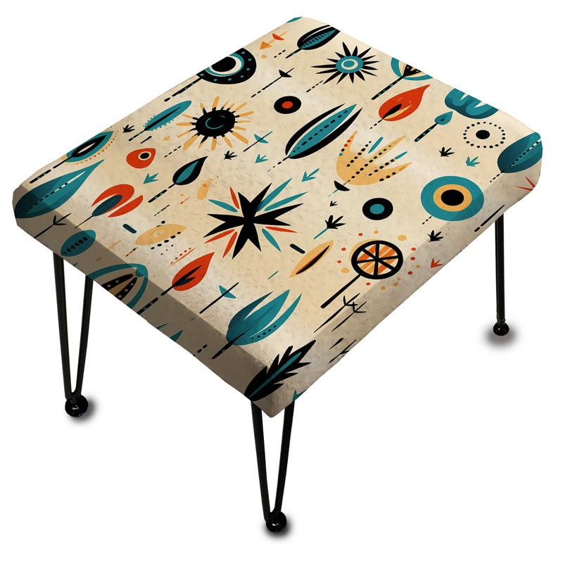 Motif Nomadic Treasures Boho - Repose-pieds rectangulaire géométrique