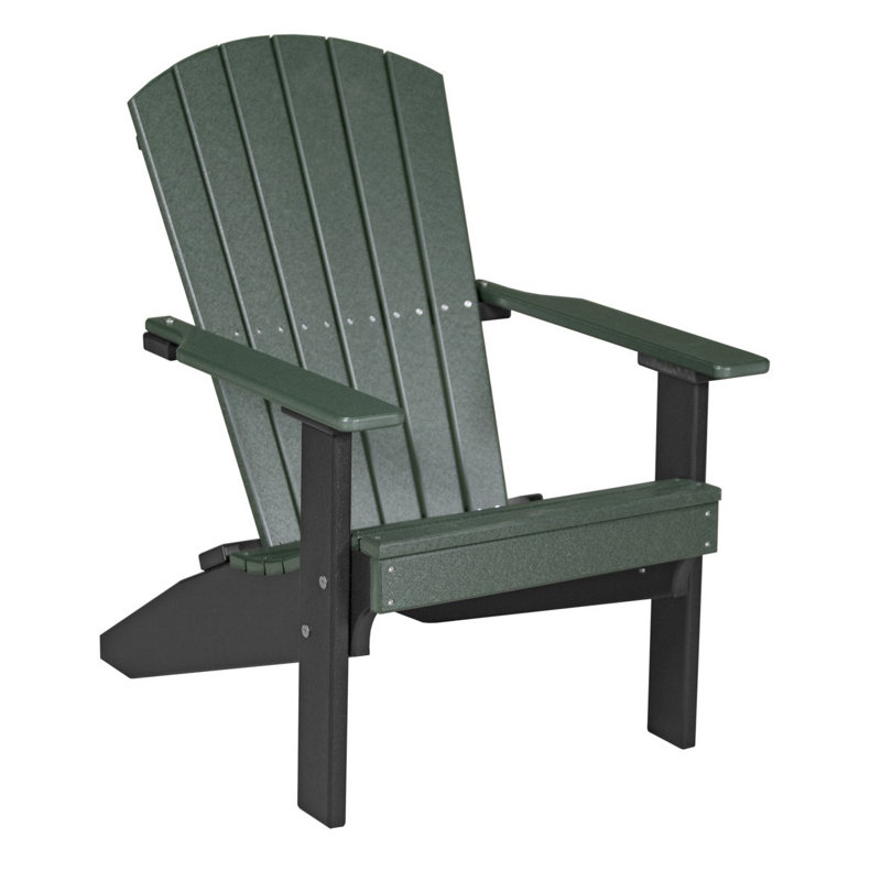Chaise adirondack en plastique lakeside Kattamuri, Vert / Noir