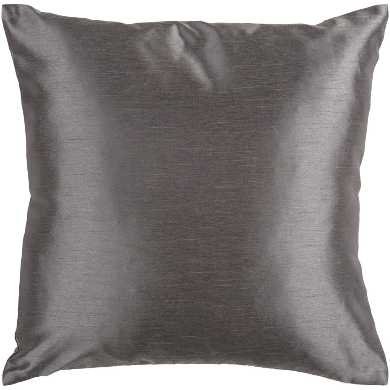Coussin décoratif , H 22 po x l 22 po x P 5 po, Anthracite, Duvet