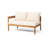 SOFA  SET-TEAK+BEIGE