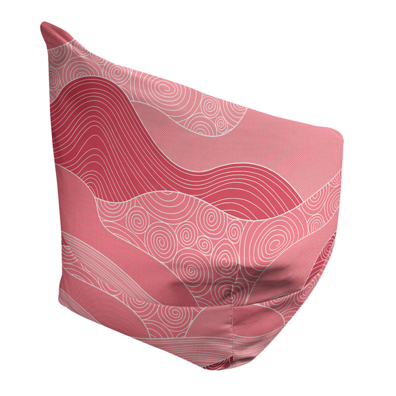 Hand Bean Bag Cover, No Fill, Red Polyester Blend, 86" H x 2" W x 43" D