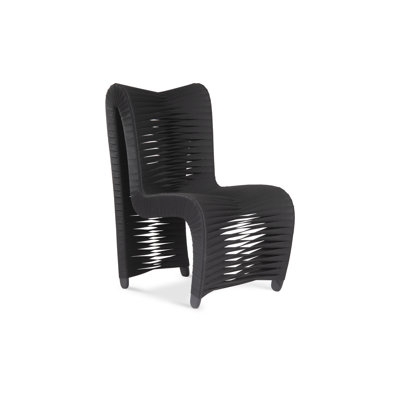 Seat Belt Dining Chair High Back Black