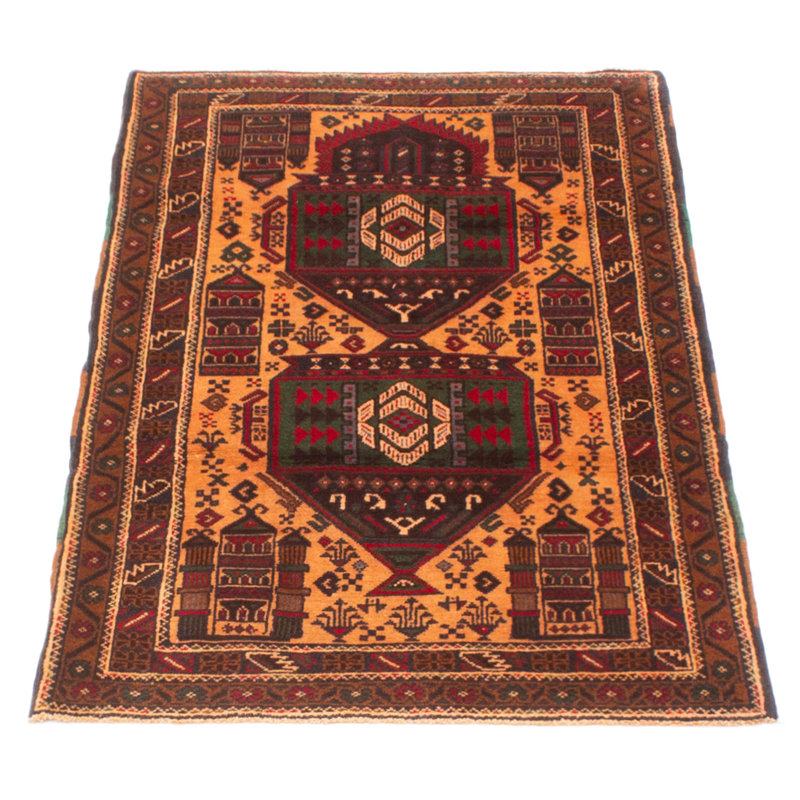 Teimani Burnt Orange Rug 2'9" x 4'8"