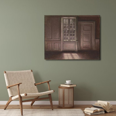 «Moonlight, Strandgade 30» par Vilhelm Hammershøi - Art mural sur toile tendue avec châssis