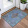 Machine Washable Indoor/Outdoor Xhevrie Blue Rug