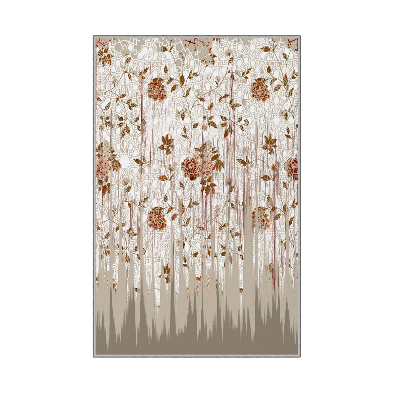 Premium 3D Printed Carpet, 4 x 6 ft, 100% Polyester, 0.04 in Pile Height | Antibacterial, Non-Slip PVC Dot Underside, Machine Washable | Ideal for Living Room, Bedroom, and Playroom, Stylish & Durable Design