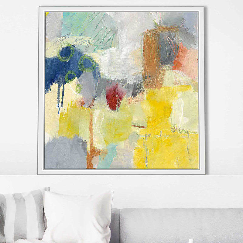 Summer Rising II Crop - peinture, H 21,5 po x l 21,5 po x P 2 po, Cadre flottant blanc
