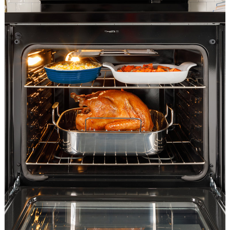 GE® ENERGY STAR® 30" Free-Standing Electric Range, Stainless Steel/Black