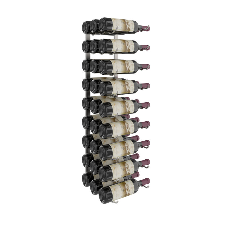 Support à vin en métal doré 27 bouteilles Indurial - 36 po de hauteur, Bronze doré, 36"H x 13"W x 12"D