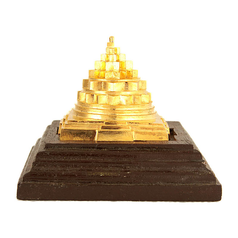 Une sculpture Shri Yantra en bronze