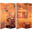 East Asian Art Canvas Folding Room Divider-2032553343